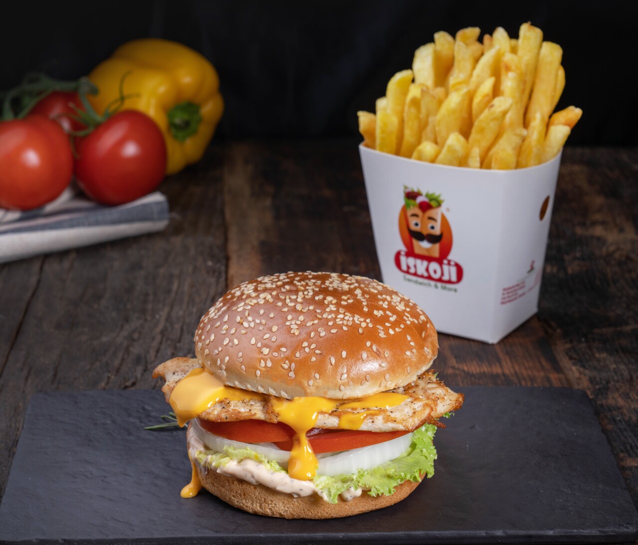 ACILI ZİNGER TAVUK BURGER KOMBO